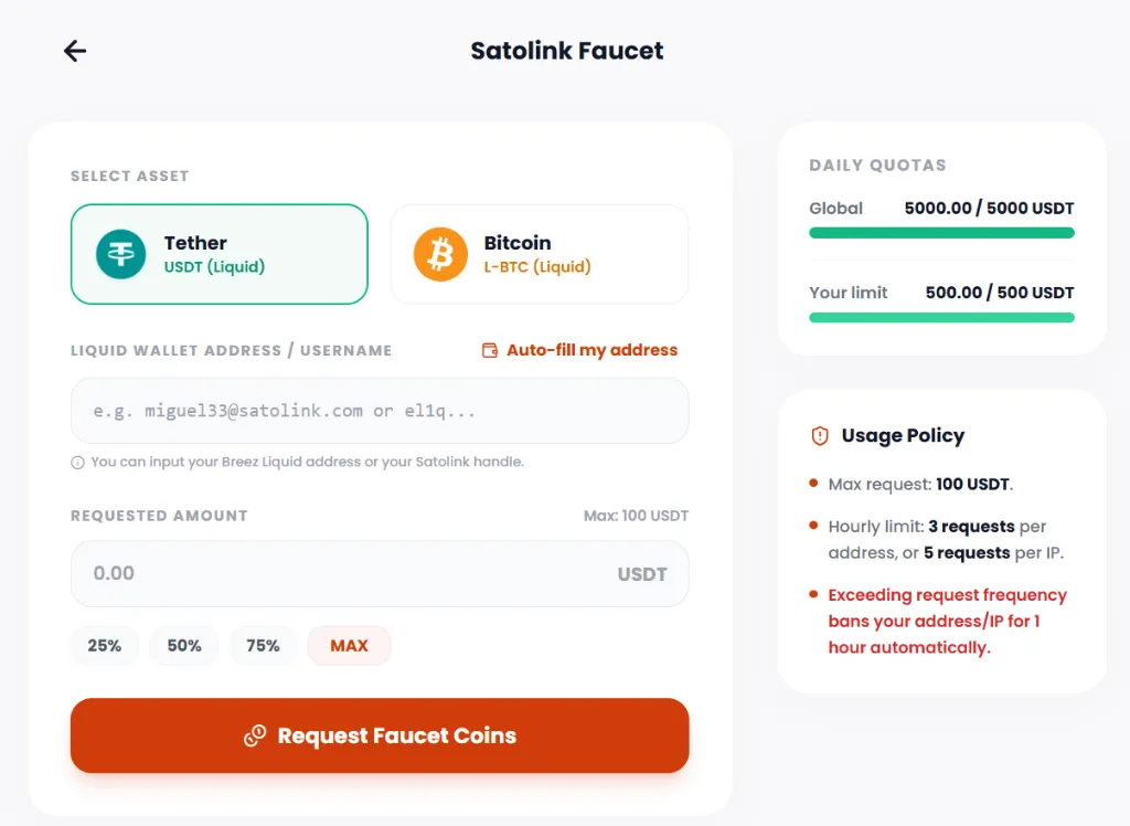 Satolink Faucet Interface
